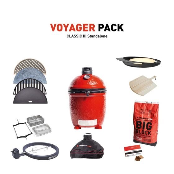 Kamado Joe Kamado Joe Classic III Stand Alone Charcoal Grill With Voyager Pack