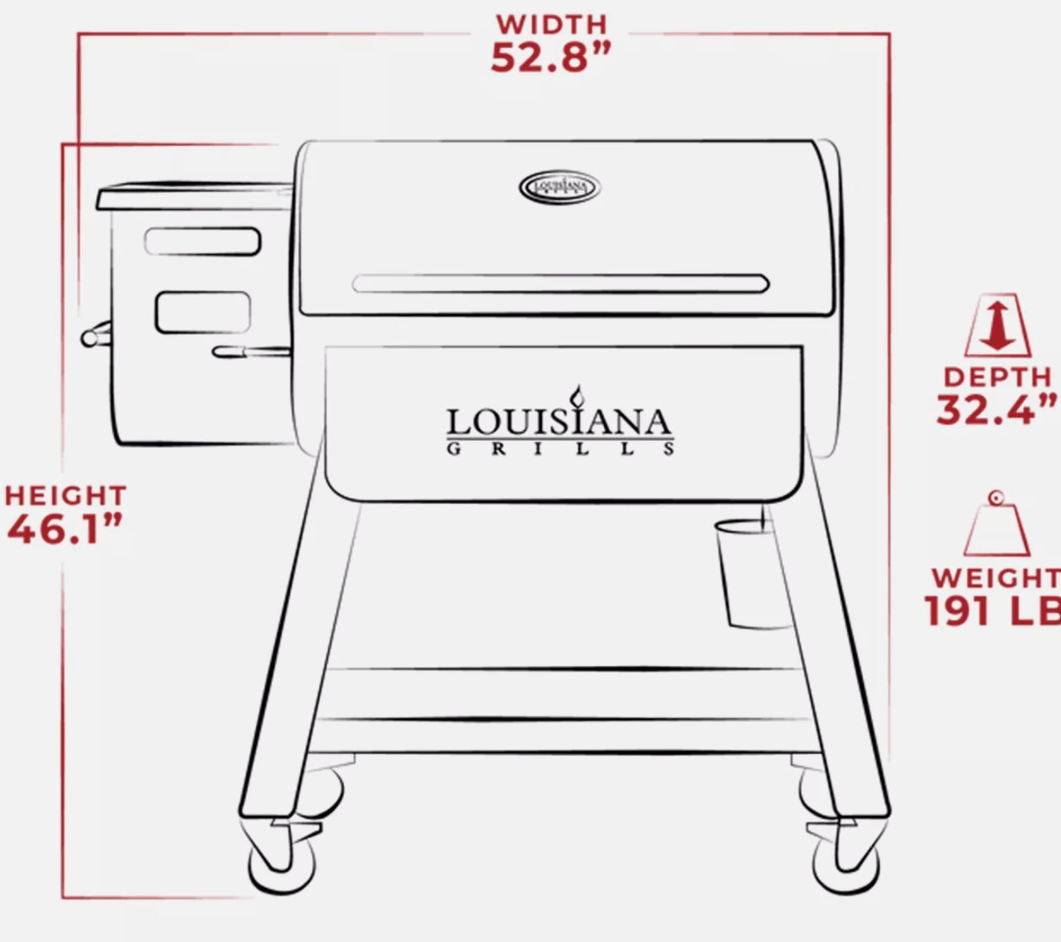 Louisiana Grills Louisiana Grills 1000 Black Label Series Outdoor Pellet Grill with WiFi Control