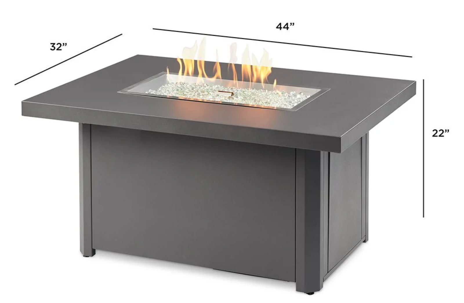 The Outdoor GreatRoom Company The Outdoor GreatRoom Company CAD-1224x Caden Chat Height Gas Fire Pit Table